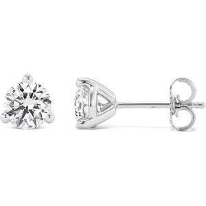 IGI Certified 1.50 to 4.00 Carat Lab Grown Diamond Round Stud Earrings for Women